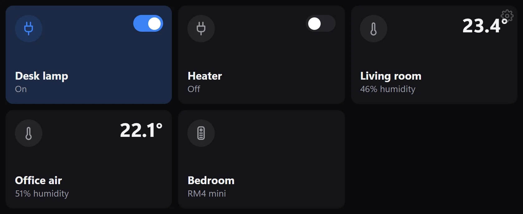 Plugs, sensors and remotes as cards