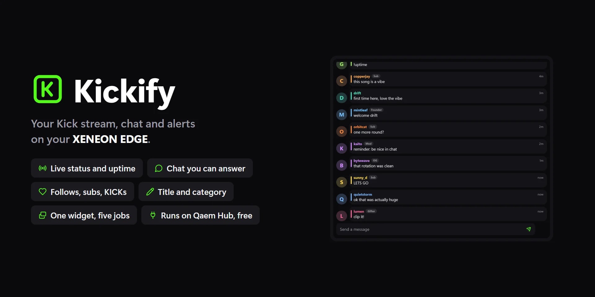 Your stream at a glance