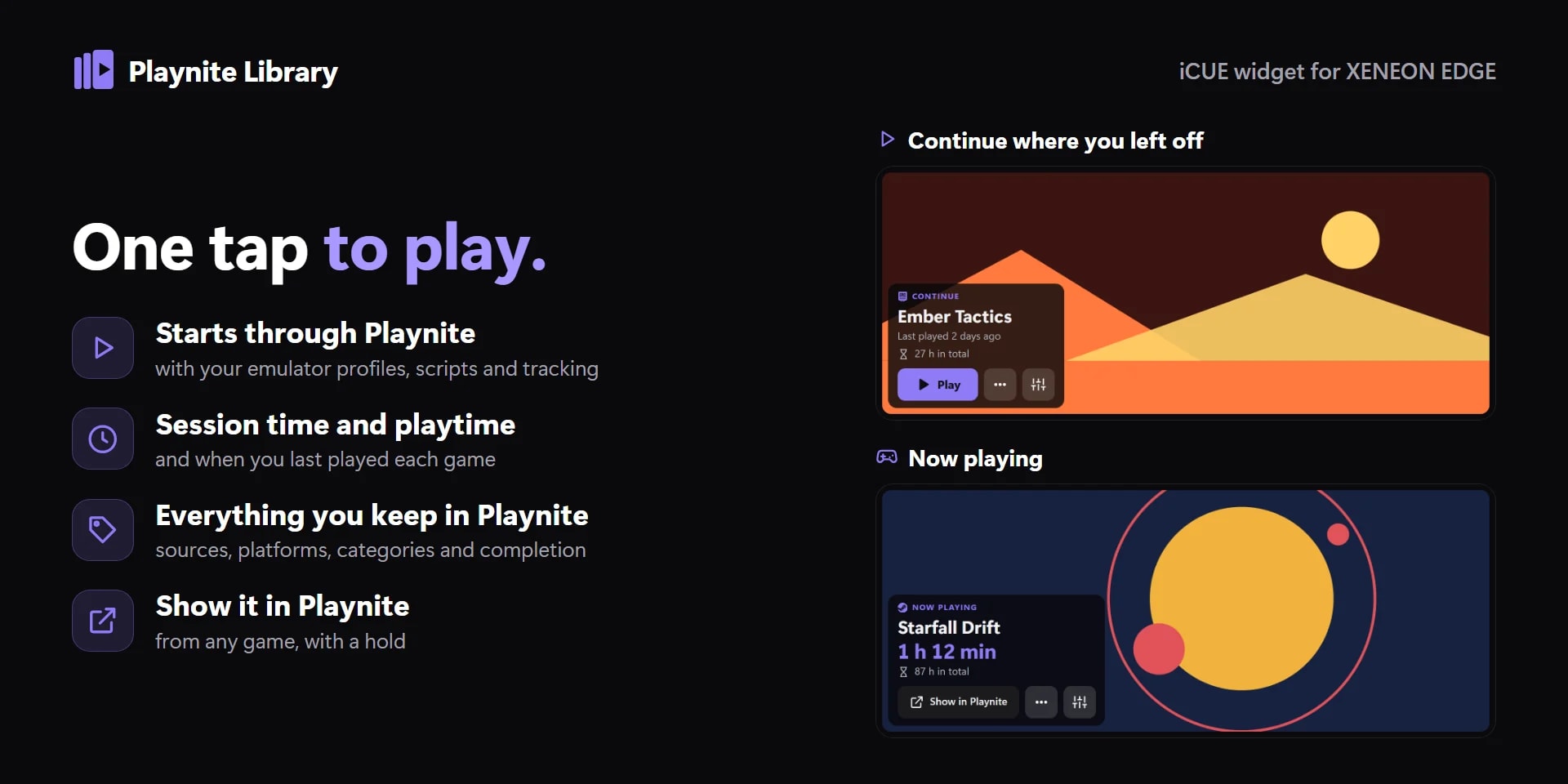 One tap to play