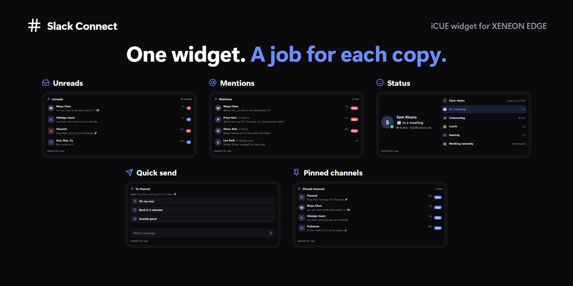 One widget, a job for each copy